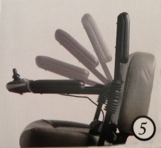 Rear Wheel Drive Travel Power Chair, With Head Rest and Rear-view Mirror